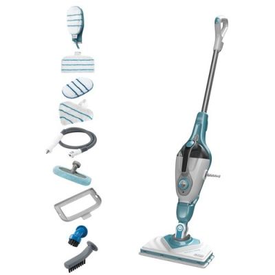 2. Black & Decker BHSM166DSM Steam Cleaner Steam Mop 0.5L 1600W Color Aqua, White