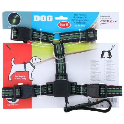 5. DOG HARNESS WITH REFLECTIVE TAPE 44 -57 CM MEDIUM WITH LEASH