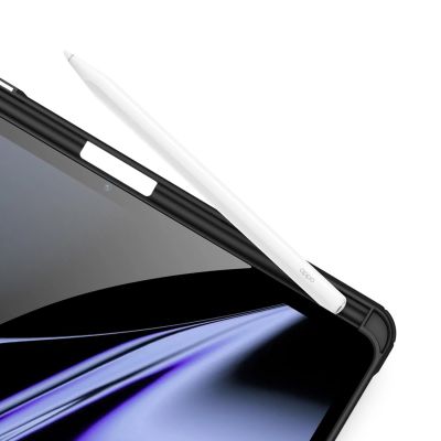 8. Dux Ducis Toby Armored Flip Smart Case for Oppo Pad with Stylus Holder Black
