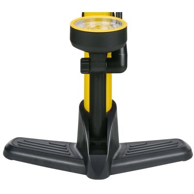 42. DUNLOP WORKSHOP BICYCLE PUMP 230PSI (16BAR) WITH MANOMETER YELLOW