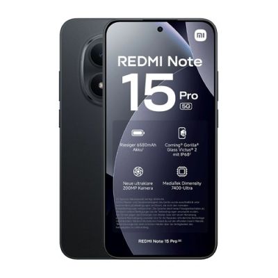 Xiaomi Redmi Note 15 Pro 5G 17.4 cm (6.83") 8 GB 256 GB 6580 mAh Black