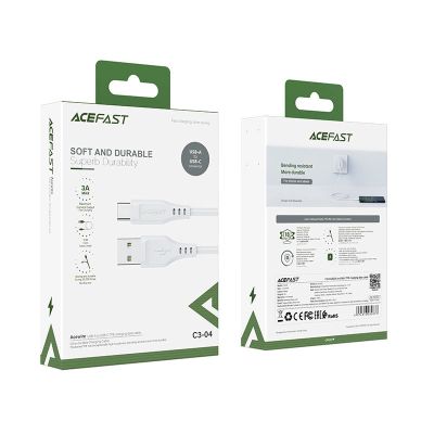 5. Acefast USB cable - USB Type C 1.2m, 3A white (C3-04 white)