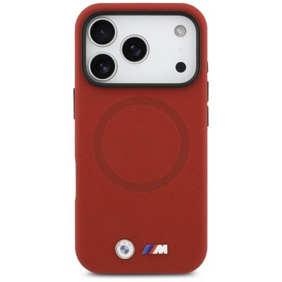 3. BMW M FW Metal Logo MagSafe Case for iPhone 17 Pro - Red
