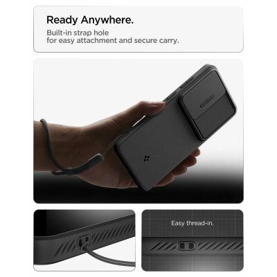 9. Spigen Optik Armor Case for Samsung Galaxy S26 Ultra - Black