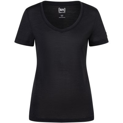 2. SUPER.NATURAL Sierra 140 V Neck Short-Sleeve Baselayer, White