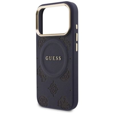 6. Guess Peony Hot Stamp MagSafe Case for iPhone 17 Pro - Blue