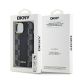 9. DKNY Leather Checkered Mono Pattern MagSafe Case for iPhone 15 Plus / 14 Plus - Black