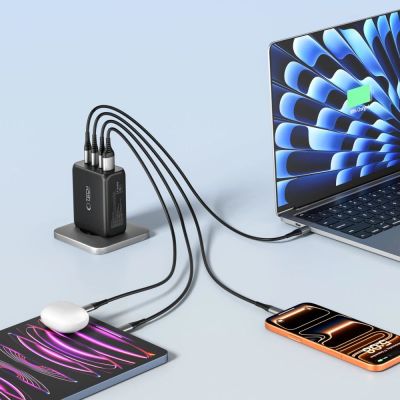 7. Tech-Protect NC200W-GaN 4-Port 200W Wall Charger - Black