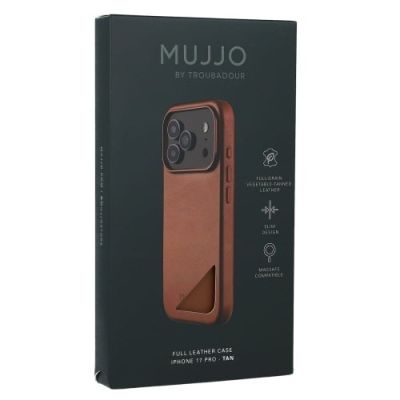 8. Mujjo Tan Leather Case for iPhone 17 Pro
