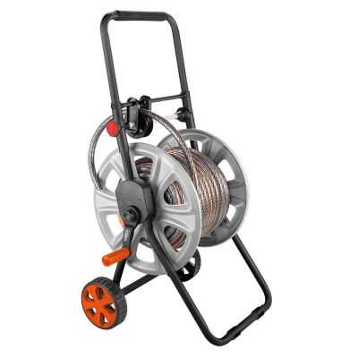 5. Garden hose cart, metal, up to 60 m of 1/2" hose, with hose guide