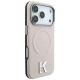 4. Karl Lagerfeld Grained Embossed Ring & Kameo Logo MagSafe Case for iPhone 18 Pro Max / 17 Pro Max - Beige