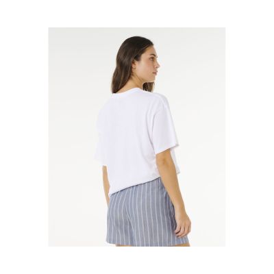 3. RIP CURL Women's Poolside Heritage Tee White