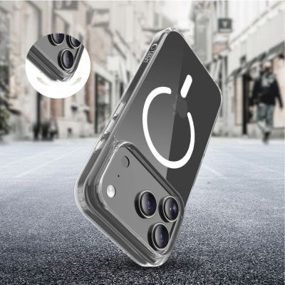 5. Tech-Protect Flexair Hybrid CC MagSafe Case for iPhone 17 Pro Max - Clear