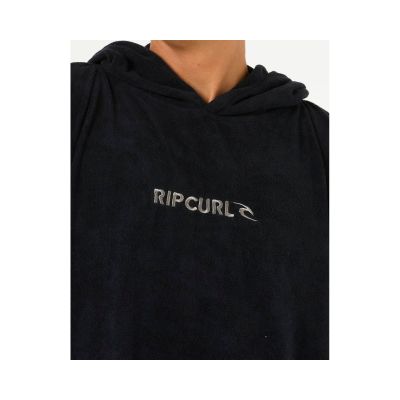 2. RIP CURL Brand Hooded Towel poncho black