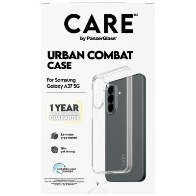3. CARE by PanzerGlass Flagship Urban Combat Case for Samsung Galaxy A37 - Transparent