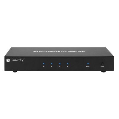 Techly IDATA DP-KVM4 KVM Switch Rack-Mountable Black