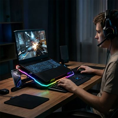 10. Wozinsky WDCX-A26 NitroCool RGB Gaming Laptop Cooling Pad - Black