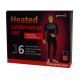 6. GLOVII HEATED THERMOACTIVE UNDERWEAR SET, SWEATSHIRT AND PANTS, SIZE M, ORANGE, BATTERIES AND CHARGER INCLUDED, GXRM