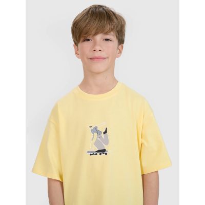 2. Boys' t-shirt with print 4F 4FJRSS25TTSHM2641-73S