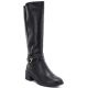 Women's leather boots with heels, insulated, black, Sergio Leone KZ-13-S