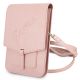 Guess Saffiano Script Phone Bag - Pink