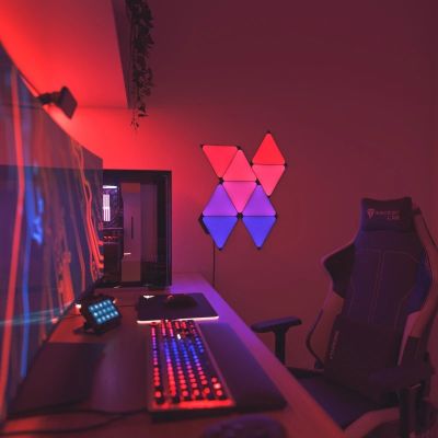 2. Nanoleaf Shapes Black Mini Triangles Expansion Pack (10 panels)
