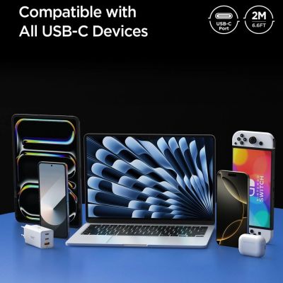 7. Spigen EB10020CC USB-C Cable 100W 200cm - Black