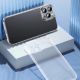 12. Baseus Frosted Glass Case Cover for iPhone 13 Pro Max Hard Cover with Gel Frame Transparent (ARWS000802)