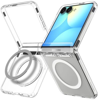 2. Spigen Ultra Hybrid Pro MagSafe Case for Samsung Galaxy Z Flip 8 - Clear and White