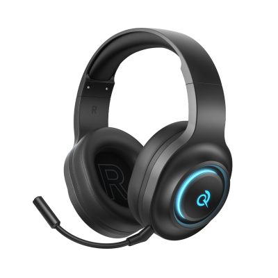 2. QCY Heroad V200 Tri-Mode Gaming Headphones with 7.1 Sound, 240h Battery, and Detachable Microphone - Black