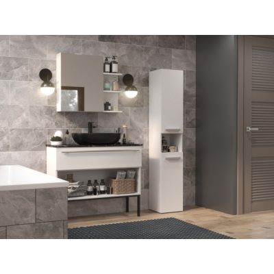 5. Bathroom cabinet NEL III 31x30xH174 matt white