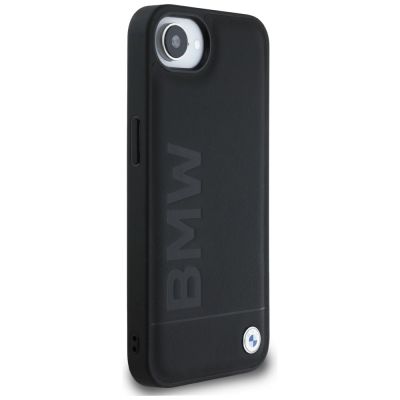 4. BMW Leather Hot Stamp iPhone 16e Case - Black