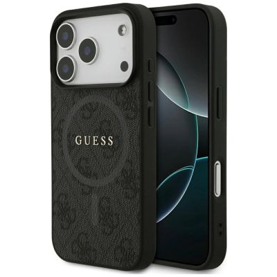 Guess 4G Ring Classic Logo MagSafe case for iPhone 17 Pro - black