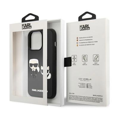 8. Karl Lagerfeld KLHCP13L3DRKCK iPhone 13 Pro / 13 6.1" black/black hardcase Karl&Choupette Ikonik 3D