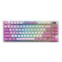 MSI FORGE GK600 TKL WIRELESS VIOLET Gaming Keyboard USB + Bluetooth QWERTY Spanish Pink, Purple, White