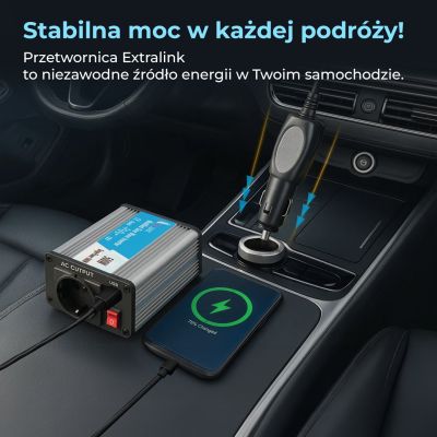 12. Extralink OPIM-500W 12V 500W Modified Sine Car Inverter