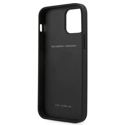 7. Ferrari FESAXHCP12SBK iPhone 12 mini 5.4" black/black hardcase On Track Carbon Stripe
