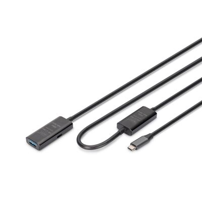 Digitus Active USB 3.2 Gen1 5G Extension Cable, USB-C - USB-A, 10 m