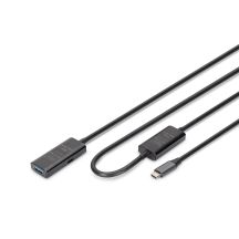 Digitus Active USB 3.2 Gen1 5G Extension Cable, USB-C - USB-A, 10 m