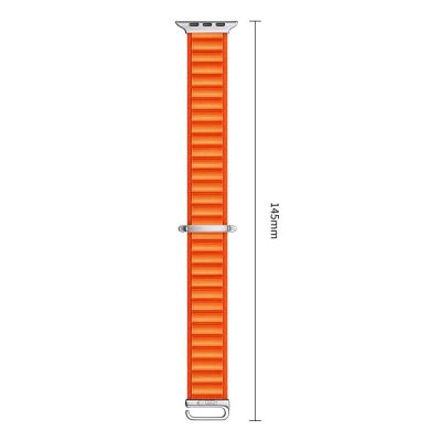 3. Tech-Protect Nylon Pro Band for Apple Watch 44 / 45 / 46 / 49 mm – Orange