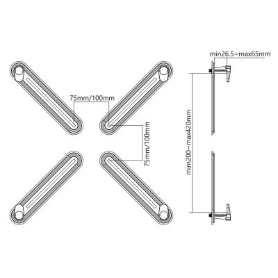 7. MACLEAN ADAPTER FOR SCREENS WITHOUT VESA HOLES MC-899