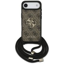 Guess 4G Big Logo Cord Stap Crossbody Case for iPhone 17 Air - Brown