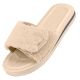 Kubota flip-flops with velcro and beige fur K24AW-100-001-03-1