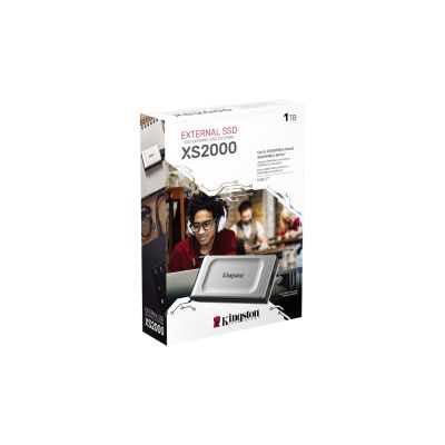 6. Kingston XS2000 External SSD Drive (1TB; USB 3.2; Silver; SXS2000/1000G)