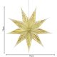 6. DECORATIVE HANGING PAPER STAR FSC 18x75CM WHITE 9 ARMS MICA
