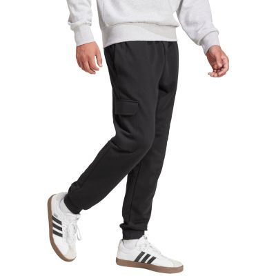 4. Men's adidas Essentials Feelcozy Fleece Cargo Pants Black JE3820