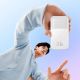 8. Baseus Comet Series powerbank with display 10000mAh 22.5W - white + USB-A - USB-C cable