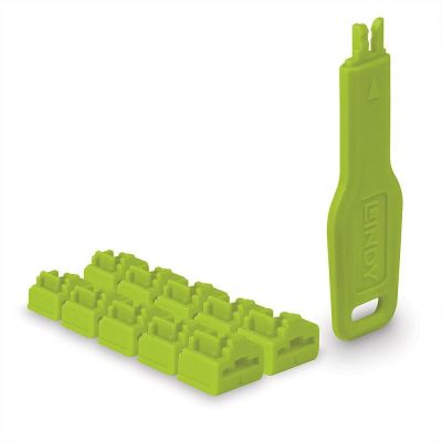 Lindy 47894 Port Blocker Port Blocker + RJ-45 Key Green Acrylonitrile Butadiene Styrene Copolymer (ABS) 10 pcs.