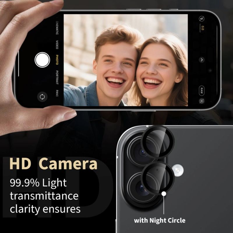 3. Tech-Protect Camring Fit+ Camera Cover for iPhone 17 - Clear