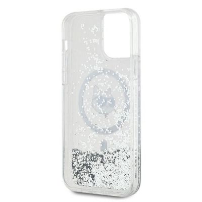 7. Karl Lagerfeld Liquid Glitter Choupette Head MagSafe Case for iPhone 12 / 12 Pro - Transparent